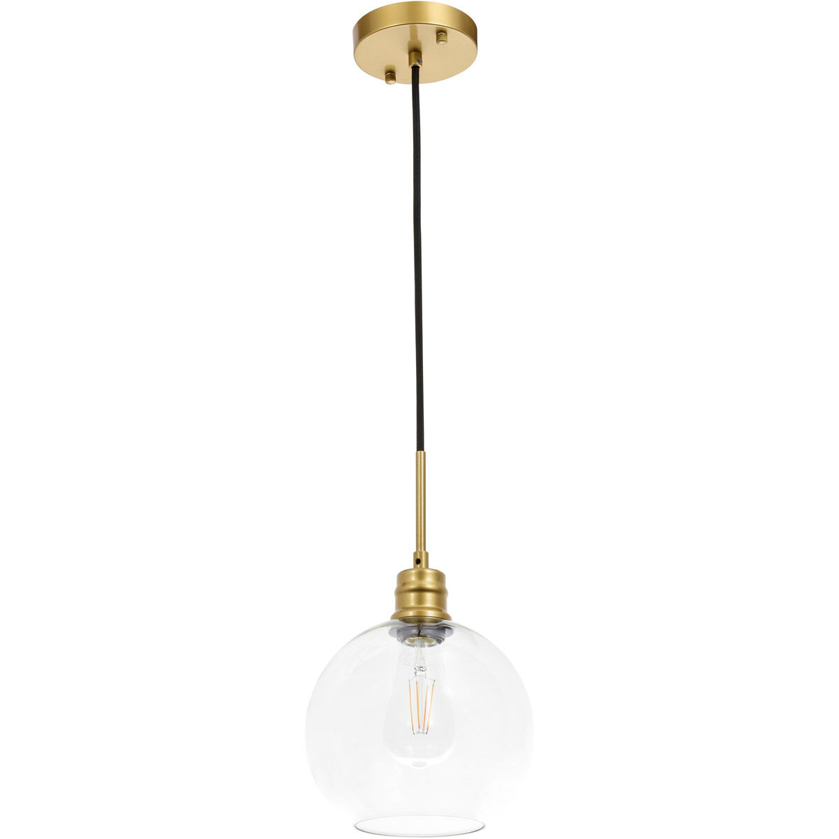 Emett 1 Light 8 inch Brass Pendant Ceiling Light