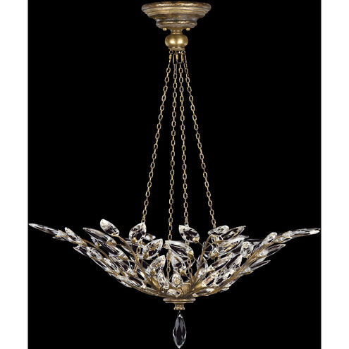 Crystal Laurel 4 Light 35 inch Gold Pendant Ceiling Light