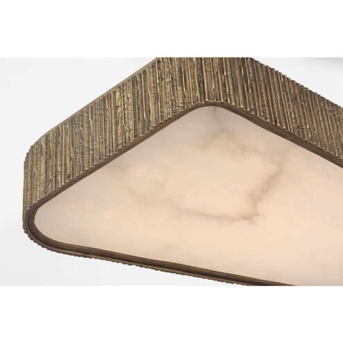 Anne-Marie Barton Fumar LED 21 inch Ridged Tombac Asymmetrical Flush Mount Ceiling Light