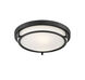 Modern 2 Light 13 inch Matte Black Semi-Flush Ceiling Light