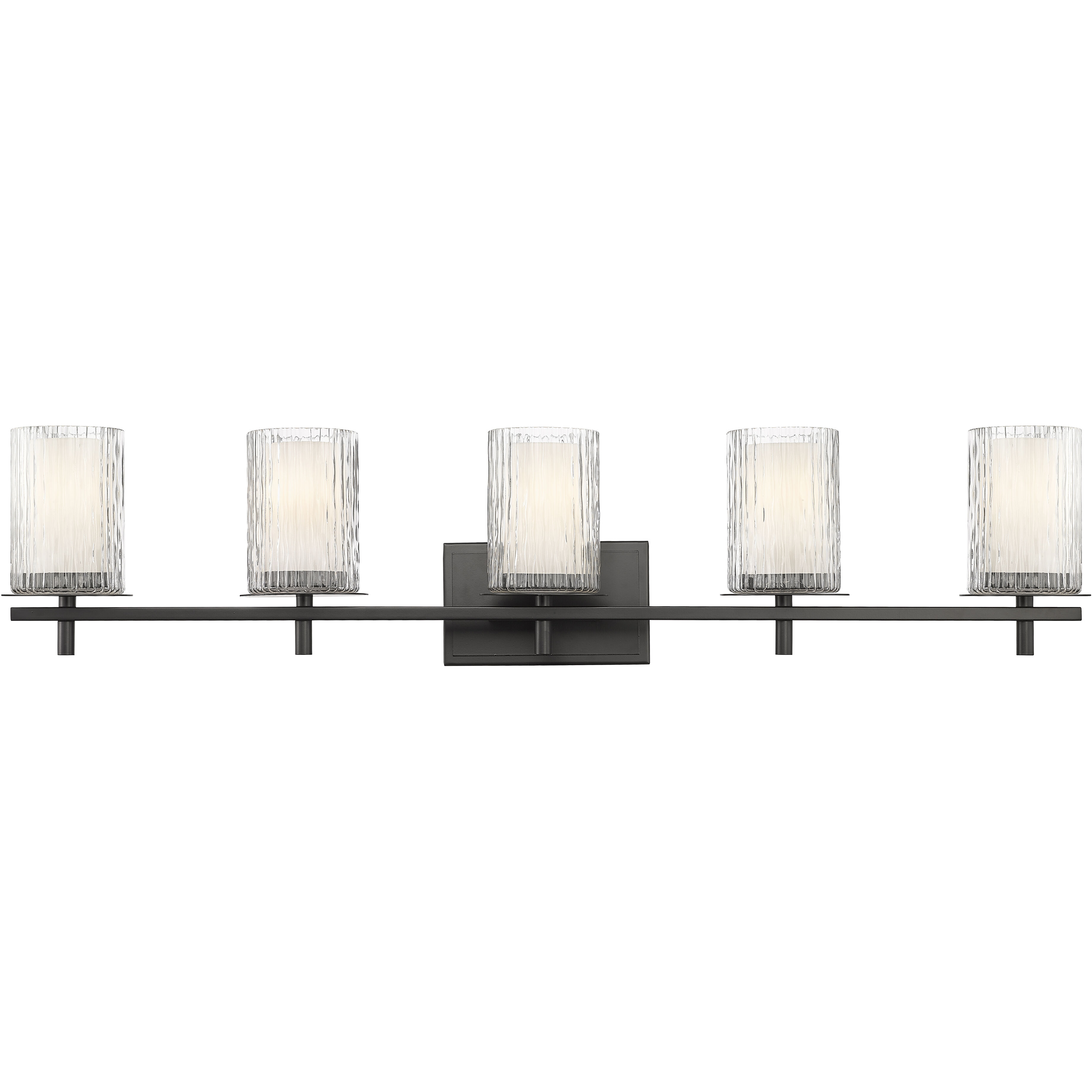 Grayson 5 Light 40 inch Matte Black Vanity Wall Light