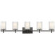 Grayson 5 Light 40 inch Matte Black Vanity Wall Light
