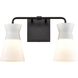 Brookville 2 Light 15 inch Matte Black Vanity Light Wall Light