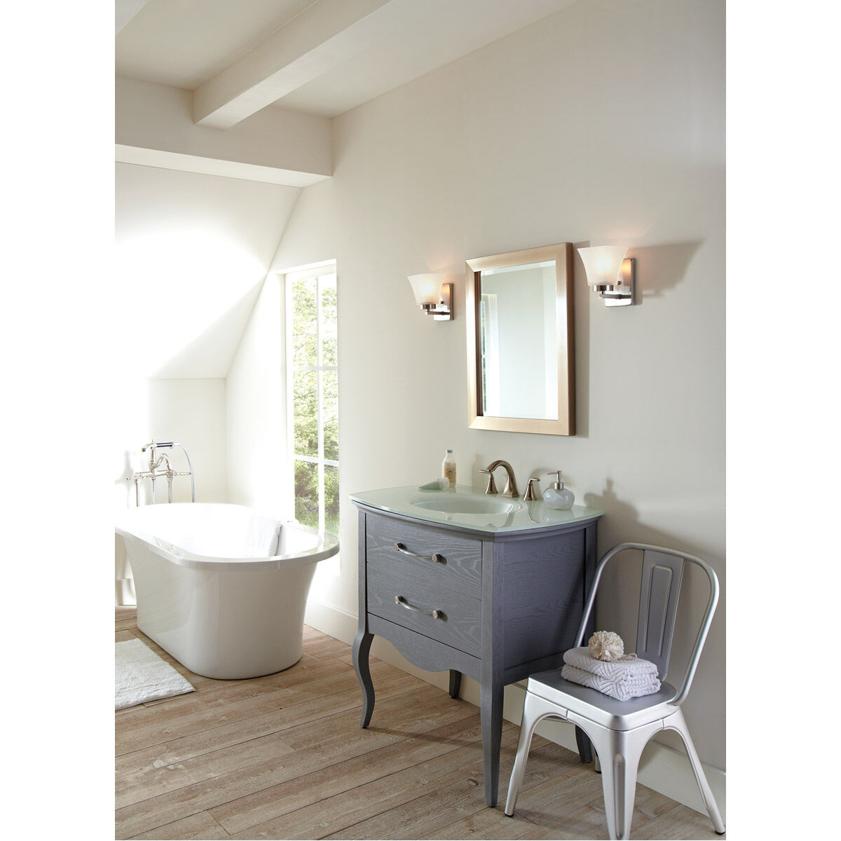 Bayfield Wall Bath Fixture Wall Light in Brushed Nickel