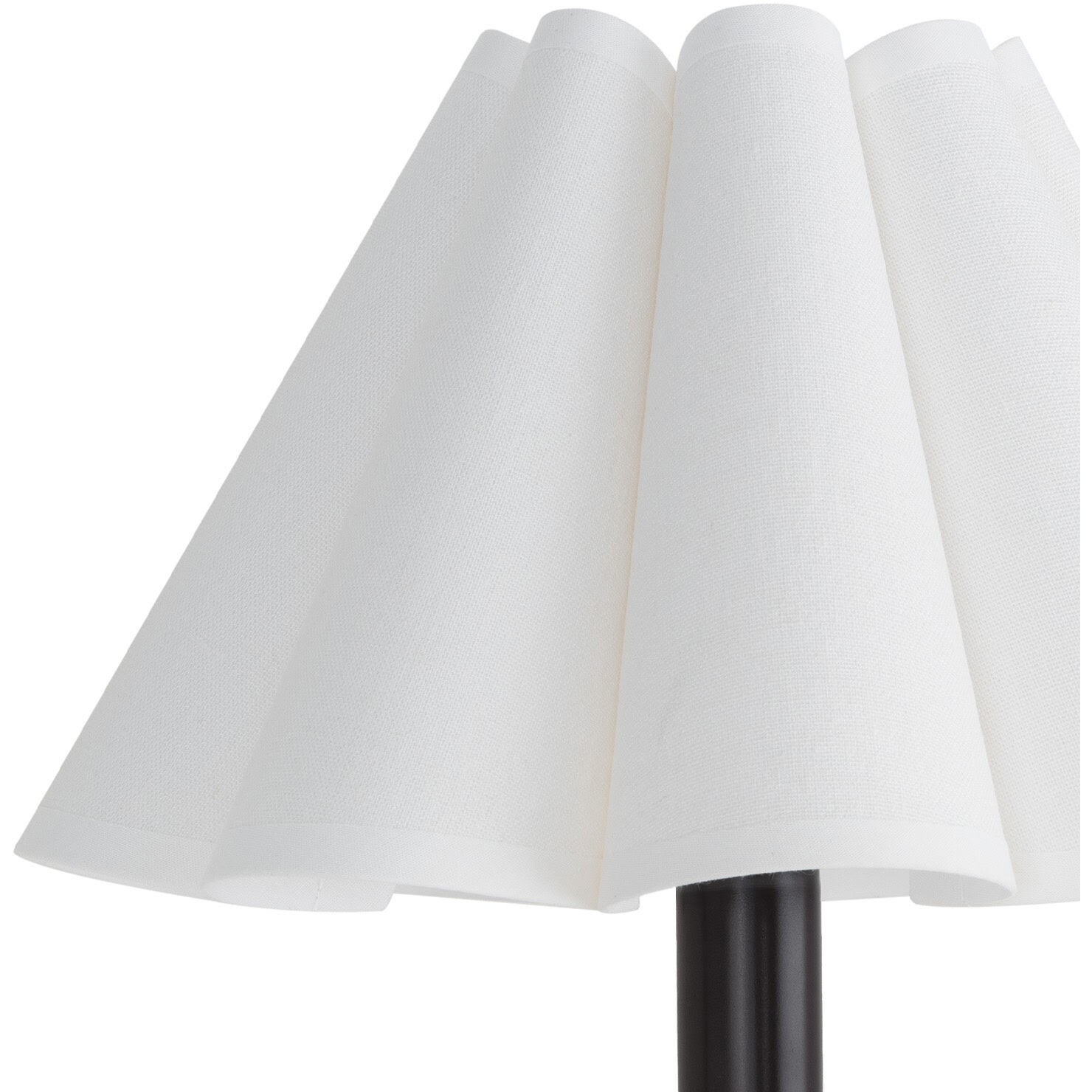 Polly 1 Light 9.75 inch Blackened Brass Sconce Wall Light in White Scalloped Shade