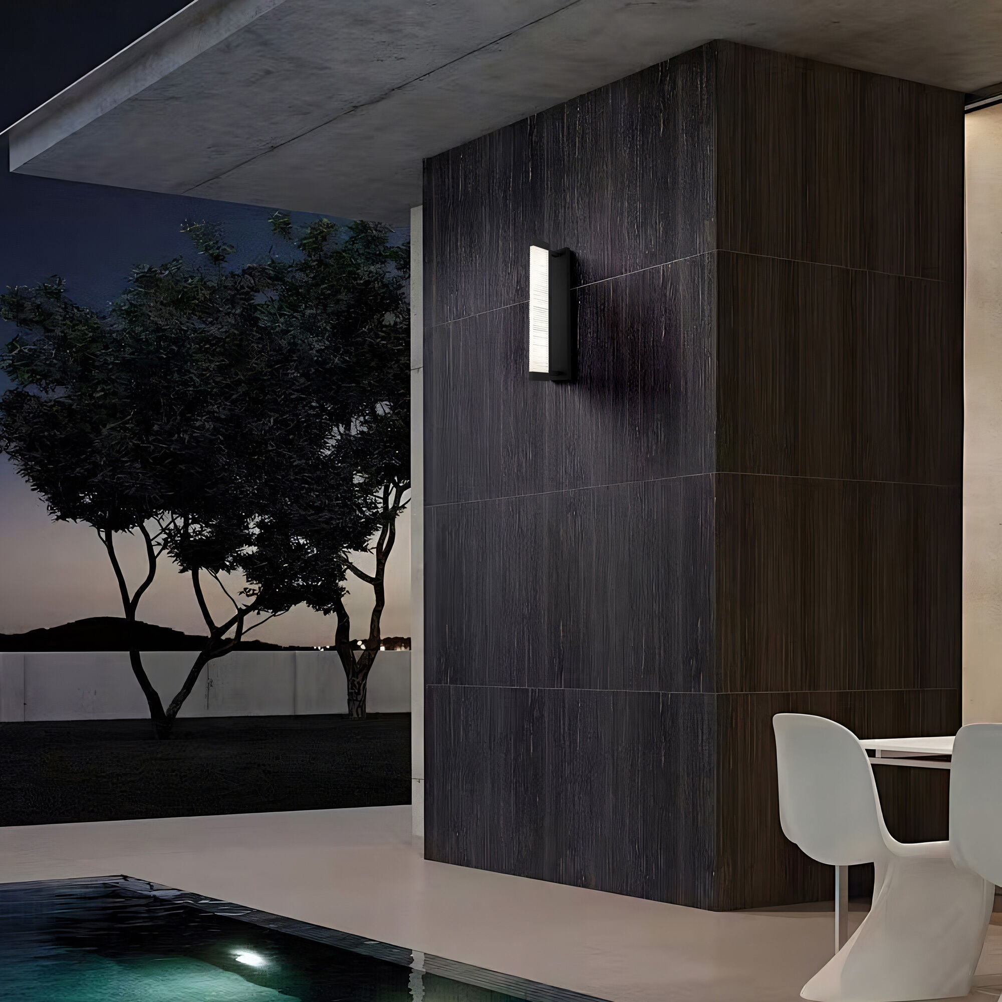 Solice LED 21 inch Sand Black Outdoor Wall Sconce