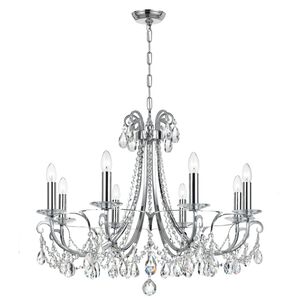 Othello 8 Light 31 inch Polished Chrome Chandelier Ceiling Light in Clear Spectra