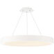 Corso LED 42.5 inch White Pendant Ceiling Light, dweLED