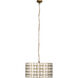 Cinema 3 Light 23 inch Antique Brass Chandelier Ceiling Light, Inline