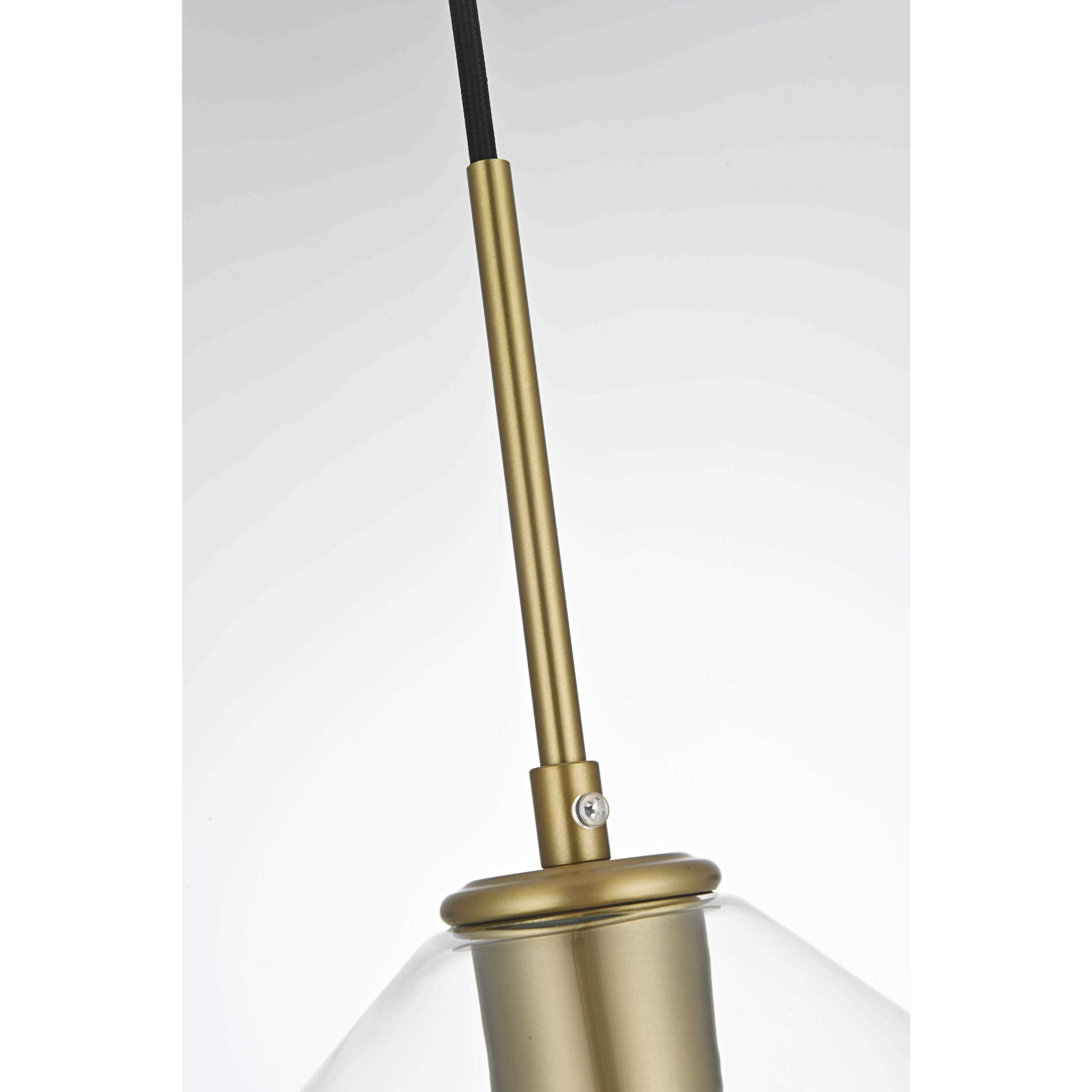 Gene 1 Light 8 inch Satin Gold Pendant Ceiling Light