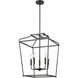 Nellita 5 Light 18 inch Matte Black Indoor Pendant Ceiling Light