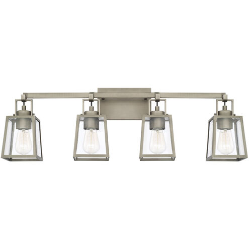 Kenner 4 Light 33.5 inch Antique Nickel Vanity Light Wall Light