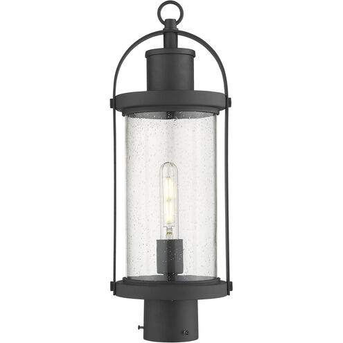 Roundhouse 1 Light 20.5 inch Black Outdoor Post Mount Fixture