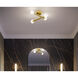 Lane LED 20 inch Light Antique Brass Flush Mount Ceiling Light
