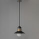 Admiralty LED 12 inch Black and Antique Brass Outdoor Pendant in Antique Brass and Black