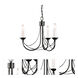 Carisbrooke 3 Light Black Mini Chandelier Ceiling Light, Elstead