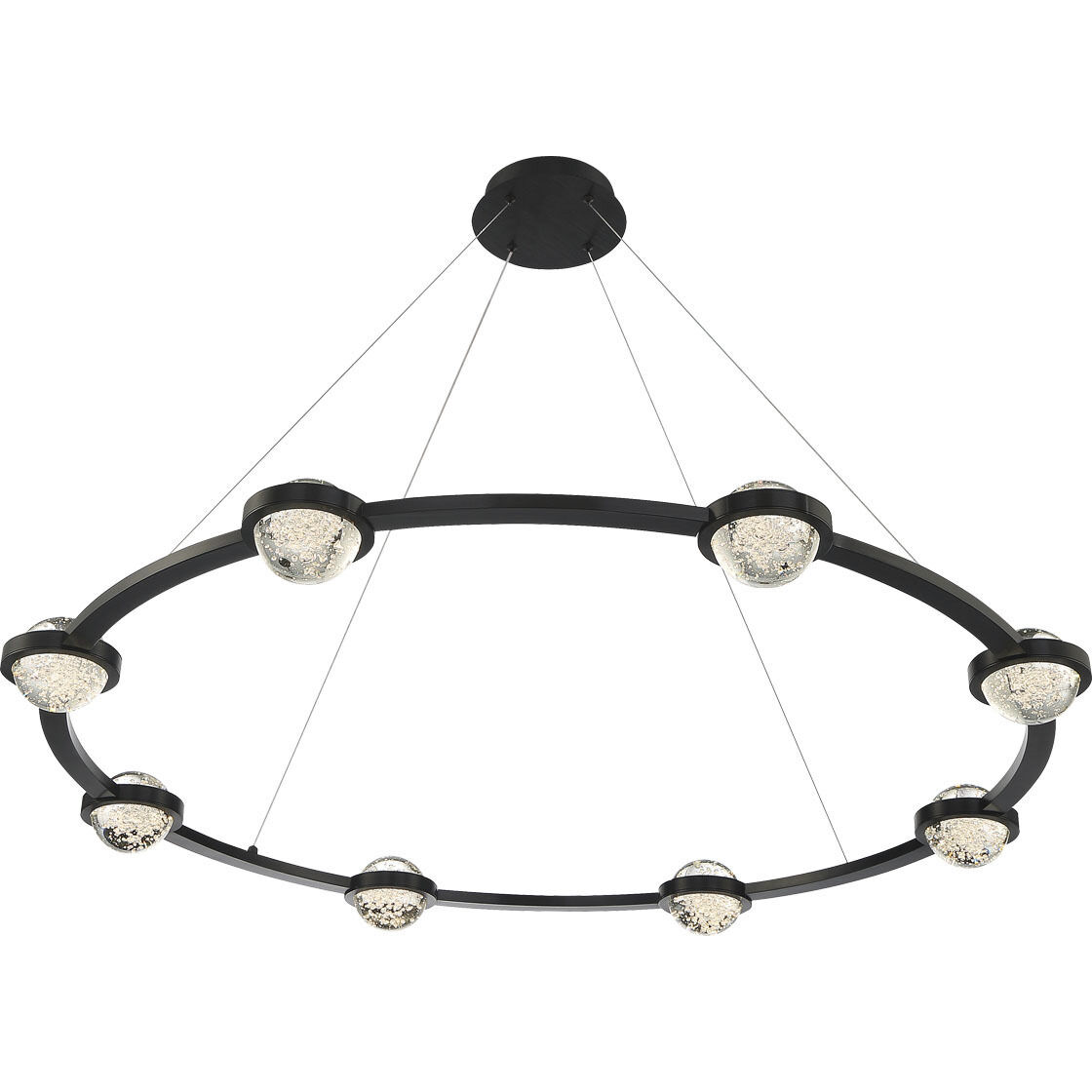 Circolo LED 47.5 inch Black Chandelier Ceiling Light