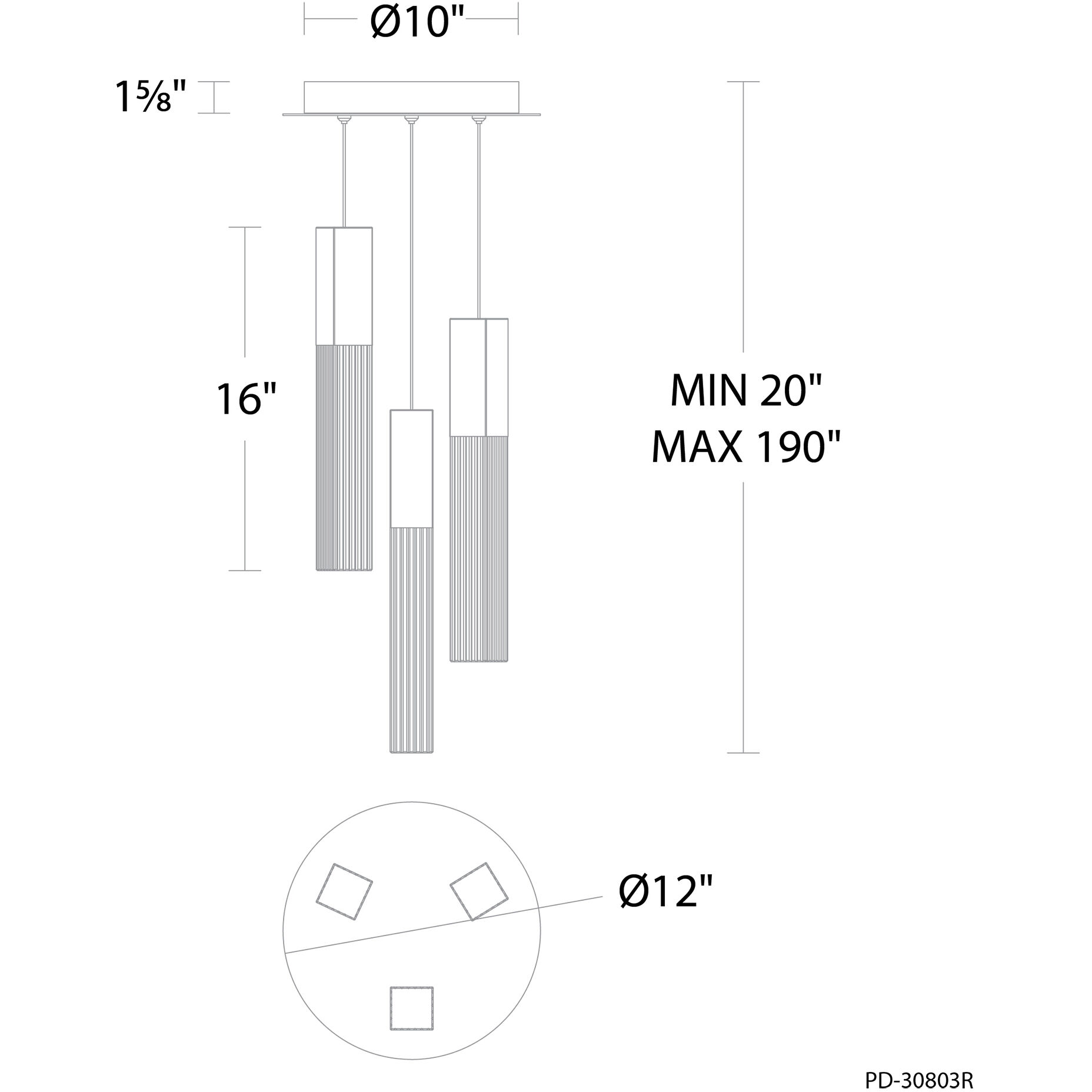 Cinema LED 12 inch Aged Brass Indoor Hanging Lighting Ceiling Light