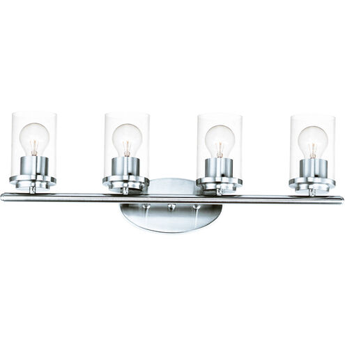 Corona 4 Light 26 inch Polished Chrome Bath Vanity Wall Light in Clear