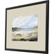 Smudged Coastline Blue and Beige and Black and Rust Framed Art
