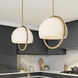 Eterna 1 Light 16 inch Brushed Gold Pendant Ceiling Light