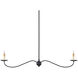 Saxon 2 Light 43.25 inch Zanzibar Black Linear Chandelier Ceiling Light