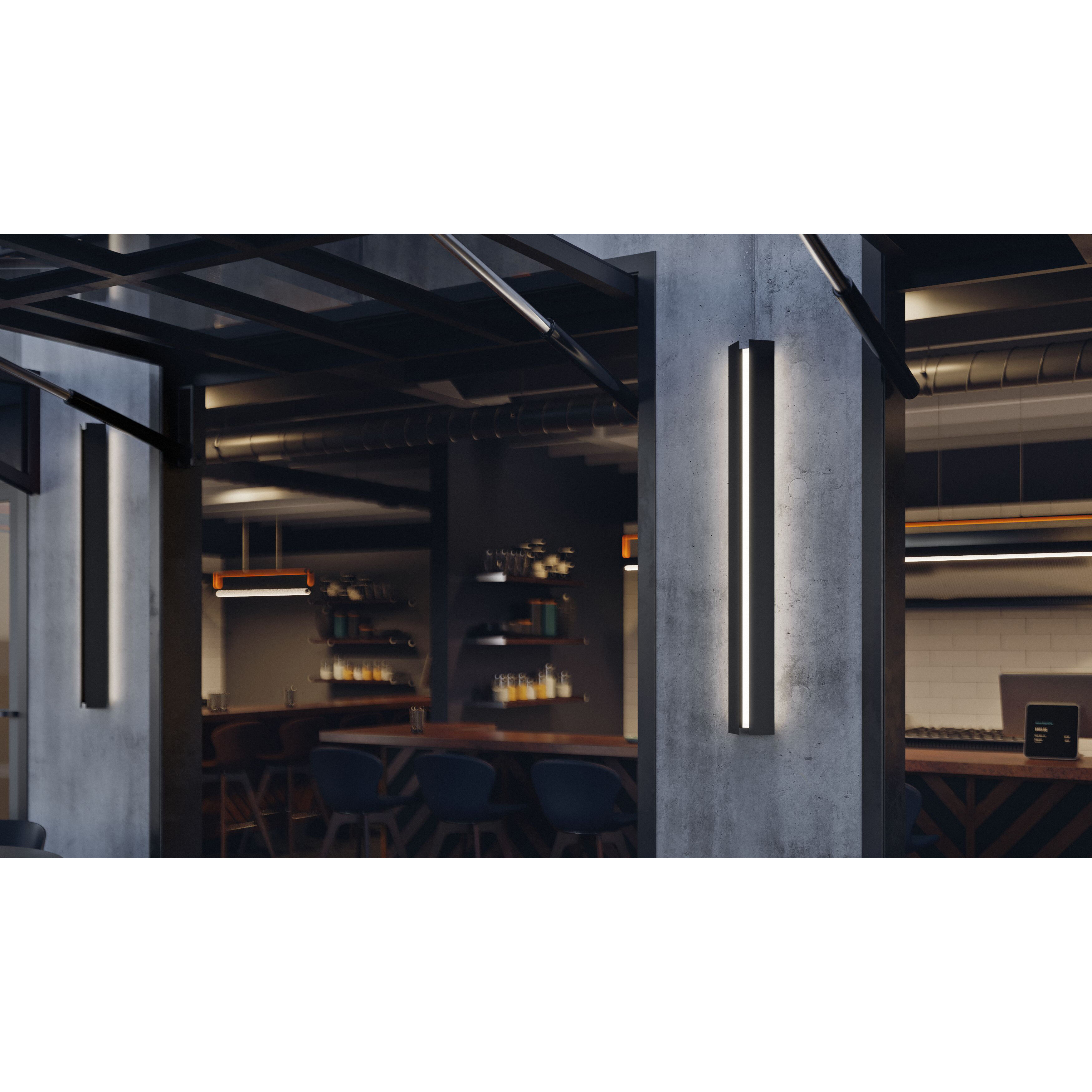 Ryan LED 48 inch Black Outdoor Sconce