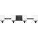 Kemal 4 Light 34 inch Midnight Black Wall Bath Fixture Wall Light