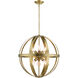 Stoneridge 6 Light 24 inch Antique Brass Pendant Chandelier Ceiling Light