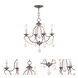 Chesterfield 4 Light 18 inch Hand Applied Venetian Golden Bronze Chandelier Ceiling Light