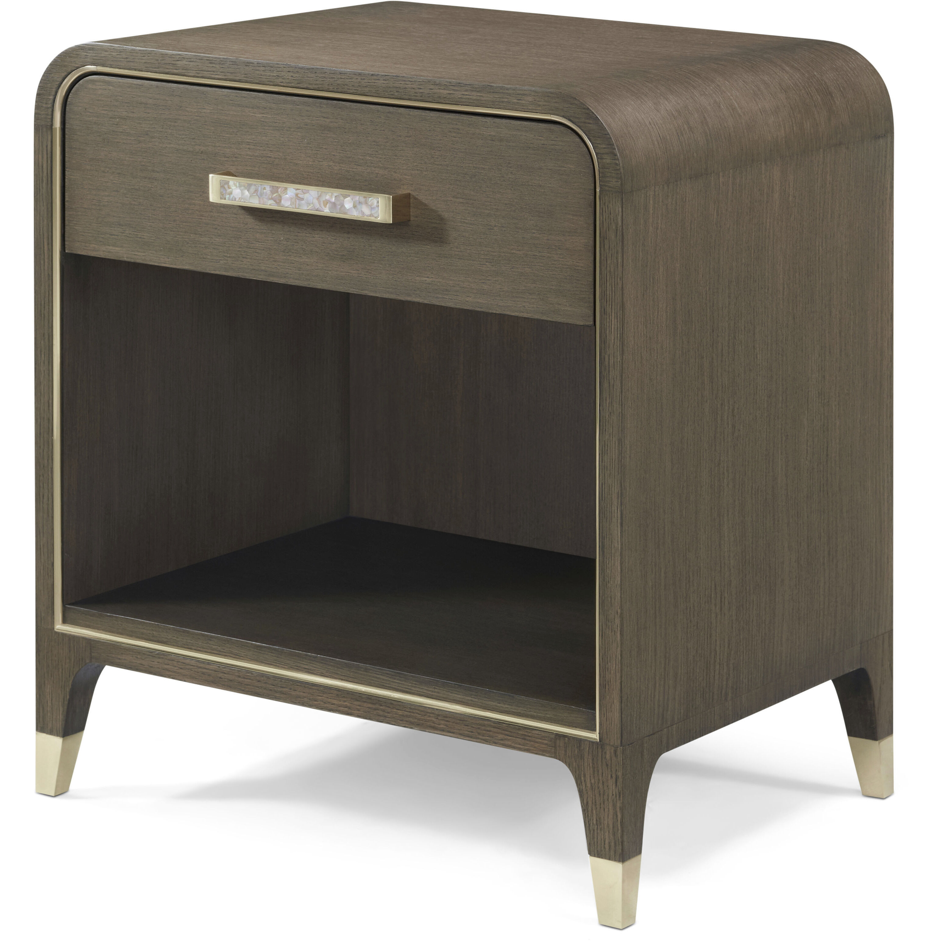 Judith Leiber Couture 29.25 X 26 inch Mink Nightstand, Wooden, 1-Drawer