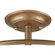 Armand 4 Light 17 inch Matte Gold Semi Flush Mount Ceiling Light