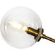 Alora Mood Cassia 4 Light 13.38 inch Aged Gold Linear Pendant Ceiling Light in Clear Glass Shade