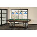 Cordon 4 Light 81.75 inch Matte Black Billiard Ceiling Light in Electric Blue Steel
