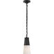 Thomas O'Brien Robinson 1 Light 4.75 inch Bronze Pendant Ceiling Light in White Glass, Small
