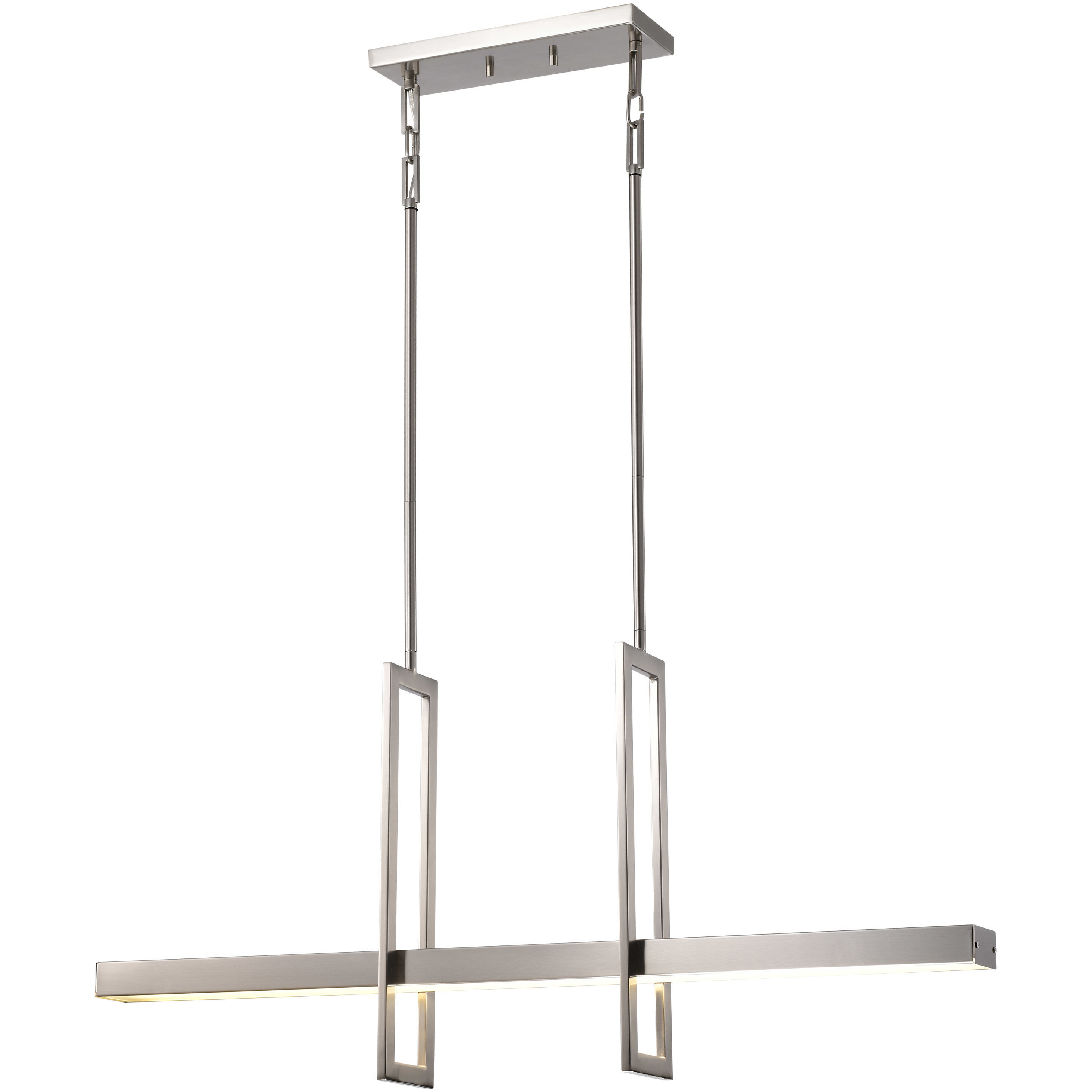 Frame LED 36 inch Brushed Nickel Island Pendant Ceiling Light 