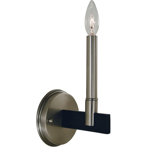 Jessica 1 Light 5 inch Brushed Nickel/Matte Black Sconce Wall Light