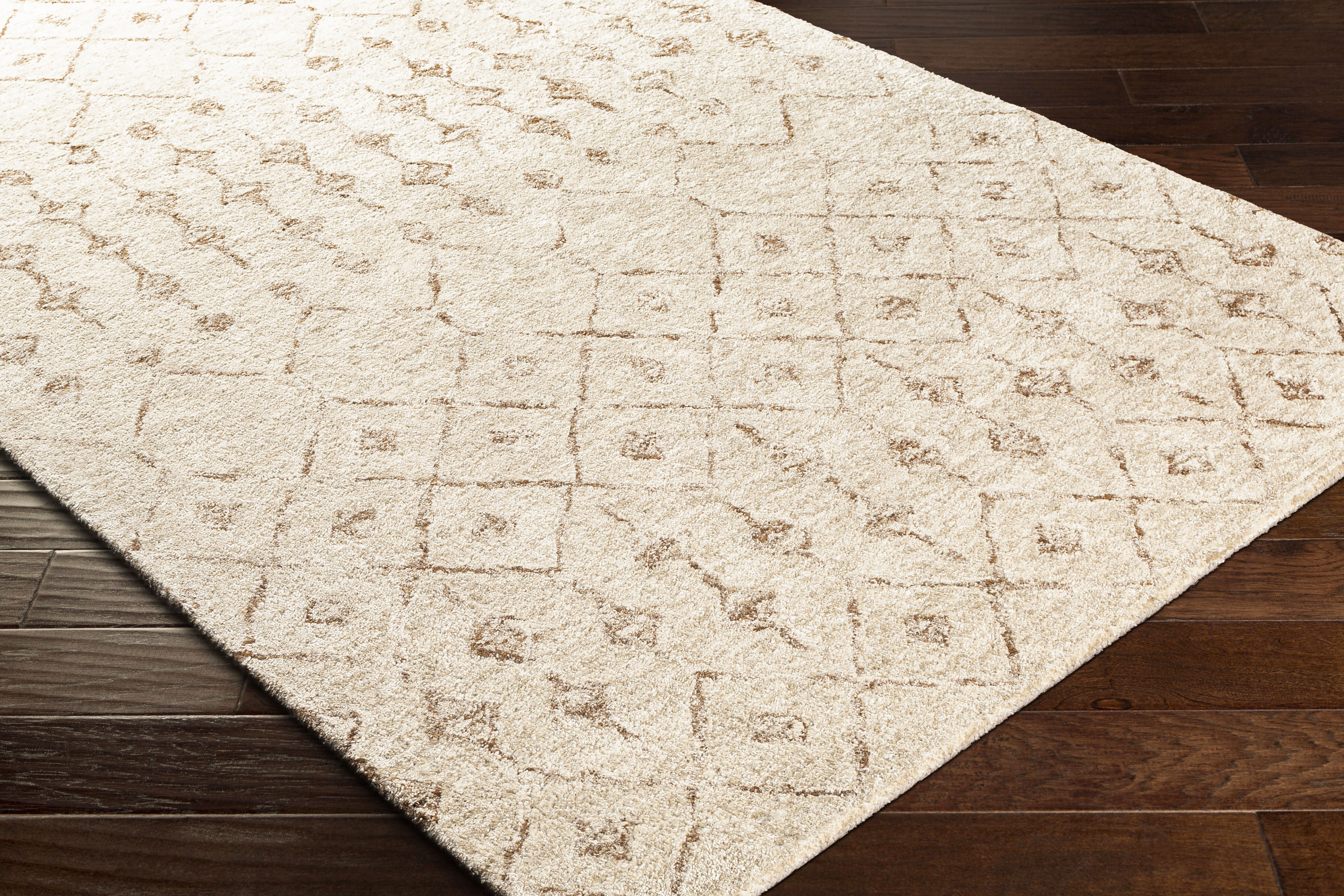Falcon 72 X 48 inch Light Beige Rug in 4 X 6, Rectangle