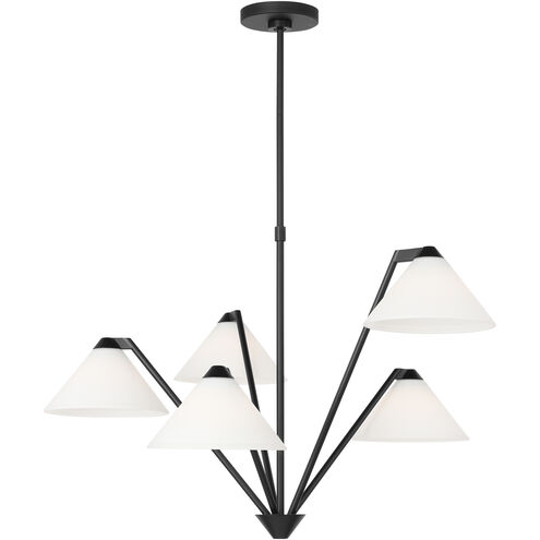 Werley 5 Light 30.38 inch Midnight Black Chandelier Ceiling Light, Large