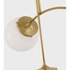 kate spade new york Prescott LED 27 inch Soft Brass Chandelier Ceiling Light in White Glass, Small