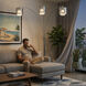 Marilyn 90 inch 60 watt Polished Chrome and Black Arc Floor Lamp Portable Light