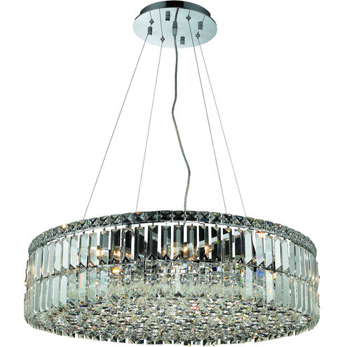 Maxime 12 Light 28 inch Chrome Dining Chandelier Ceiling Light in Royal Cut