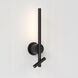 Baton 4.43 inch Matte Black Interior Combination Reader Wall Light