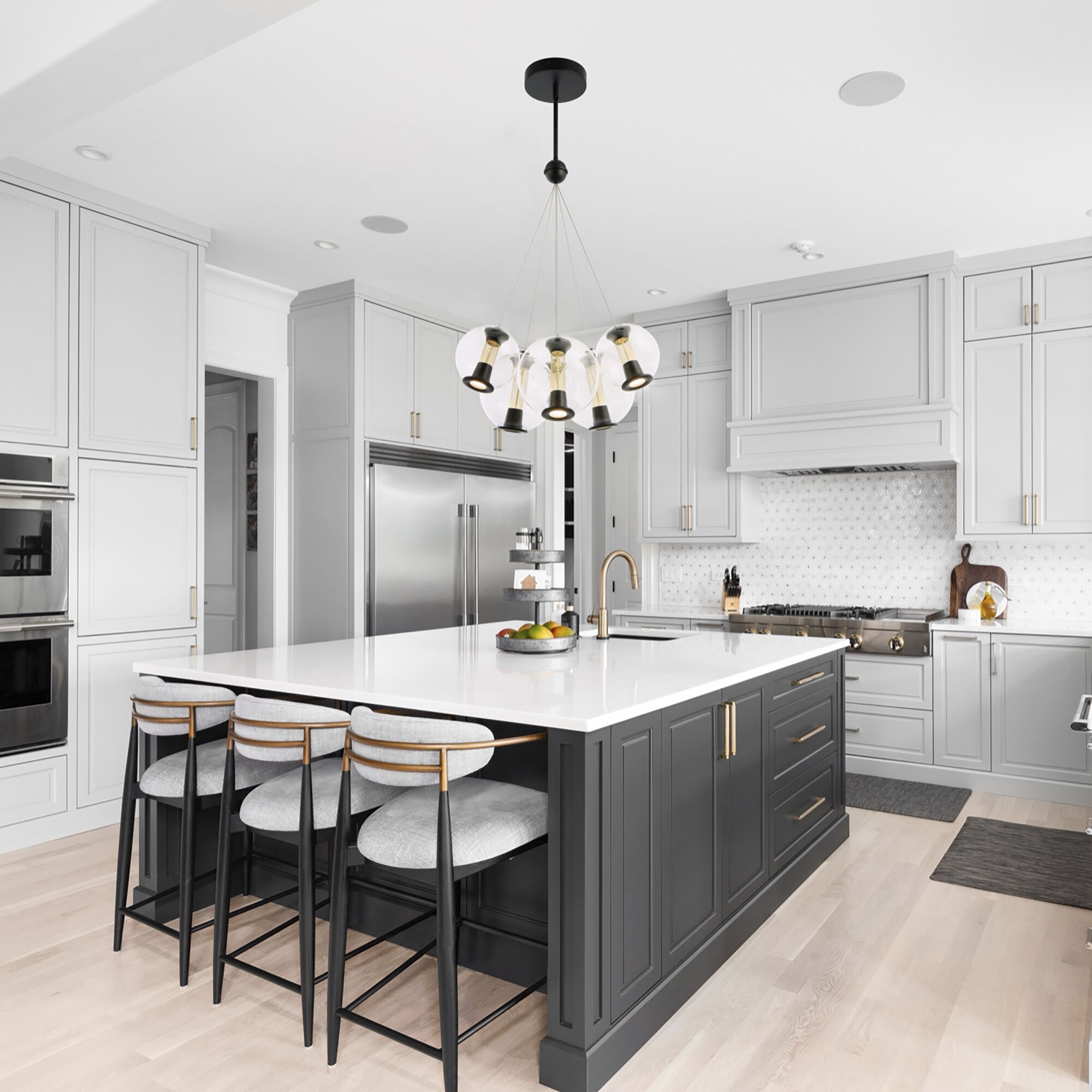 Arlo LED 22.5 inch Black Chandelier Ceiling Light