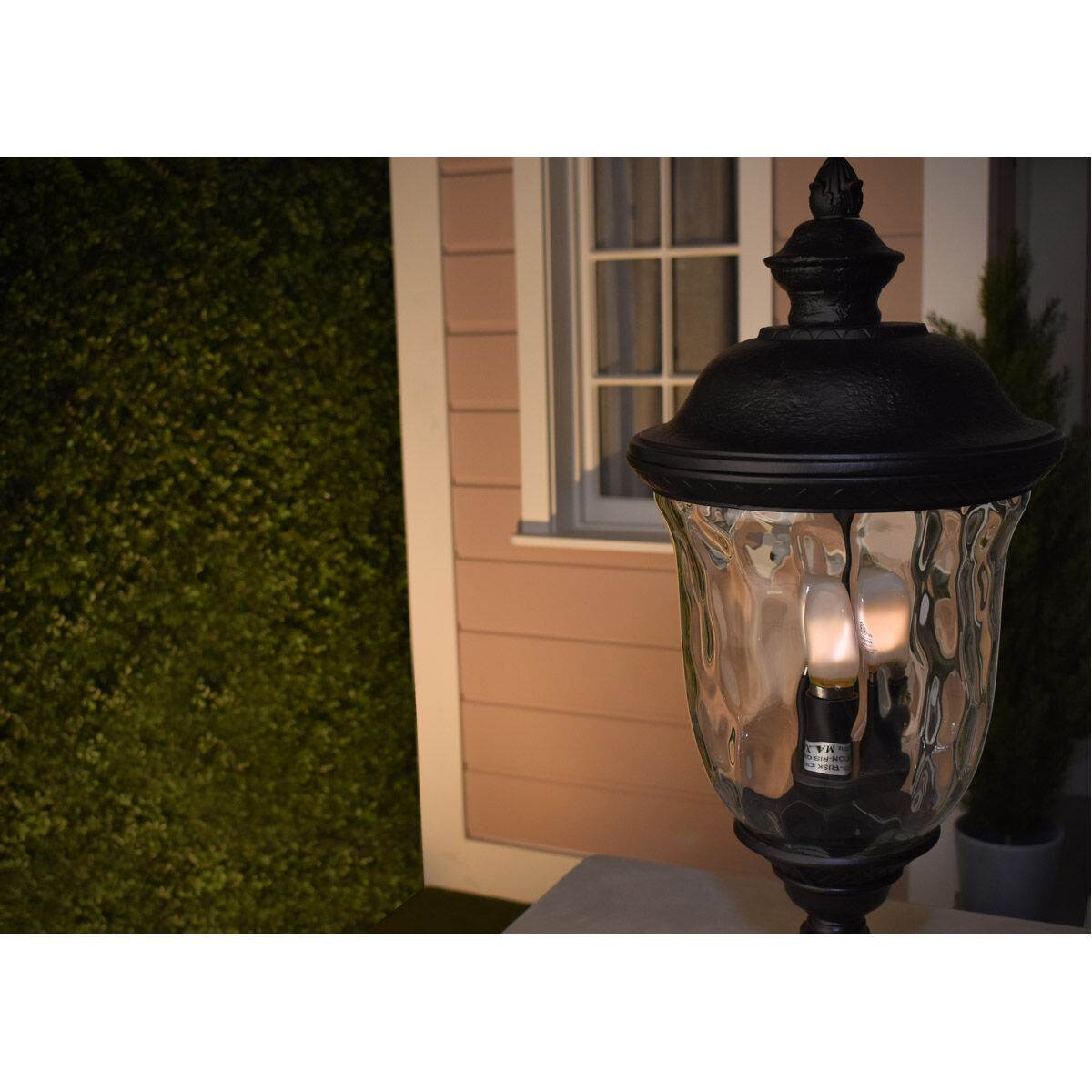 Carriage House VX 3 Light 29 inch Oriental Bronze Outdoor Pole Post Lantern