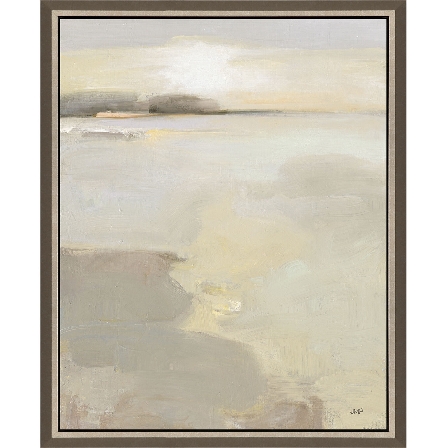 Near and Far Beige and Brown and Neutral and White Canvas