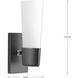 Zura 1 Light 5 inch Matte Black Bath Vanity Wall Light, Design Series