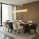 Golden Ratio 1 Light 43.3 inch Satin Gold Linear Pendant Ceiling Light
