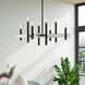 Denmark 8 Light 28 inch Black with Brushed Nickel Accents Chandelier Ceiling Light