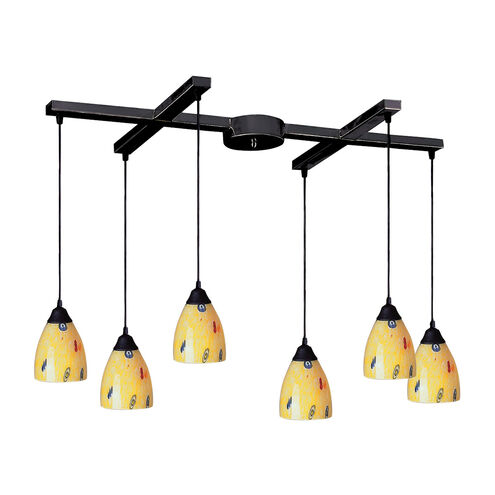 Millcreek 6 Light 17 inch Dark Rust Mini Pendant Ceiling Light